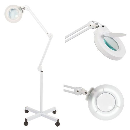 عدسة مكبره مع اضاءه led مع عجلات